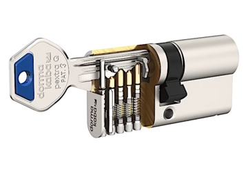 Ein Bild, das einen Dormakaba PextraQ Zylinder darstellt.