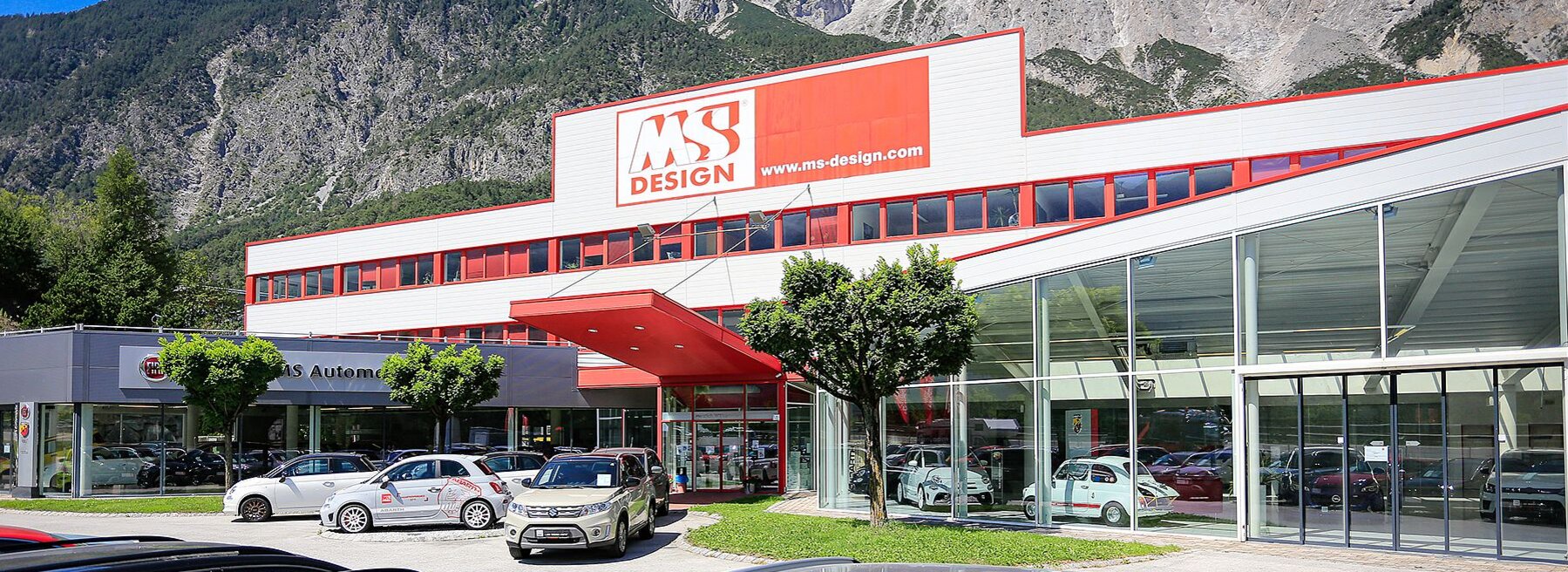 Das Bild zeigt das Firmengebäude von MSDesign in Roppen.