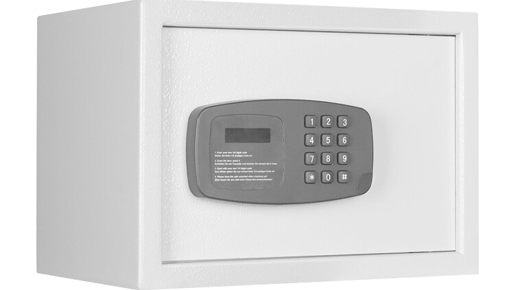 Das Bild zeigt einen Hoteltresor von Format namens Panther mit einem Elektroschloss.