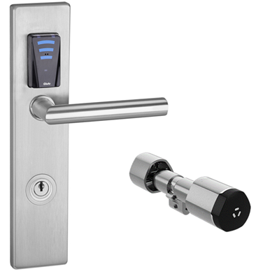 Ein Bild, dass einen elektronischen Beschlag und Digitalzylinder darstellt.